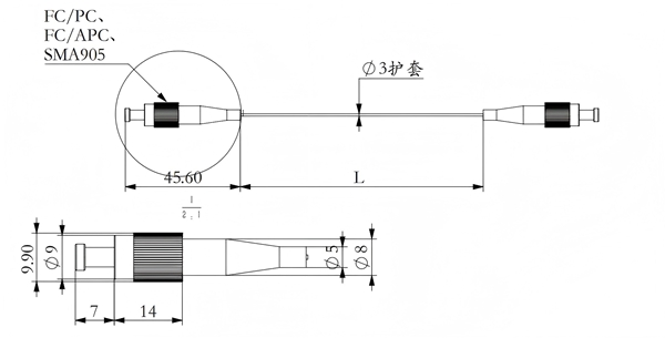 105um生命科學(xué)光纖跳線 105um生命科學(xué)光纖跳線